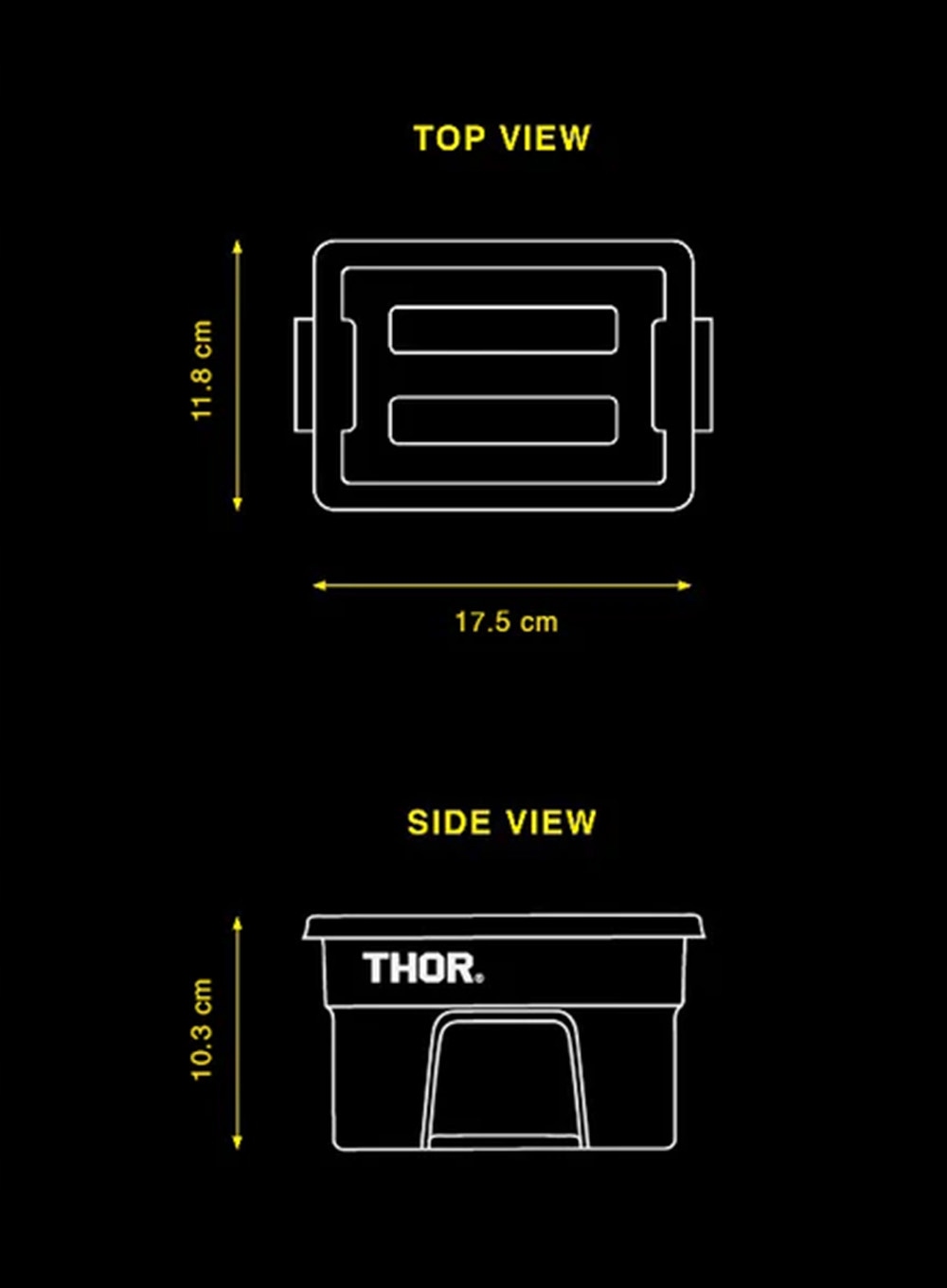 Pojemnik do przechowywania THOR Mini Stackable Storage Box 1 L - grey Model Mini Stackable Storage Box 1L