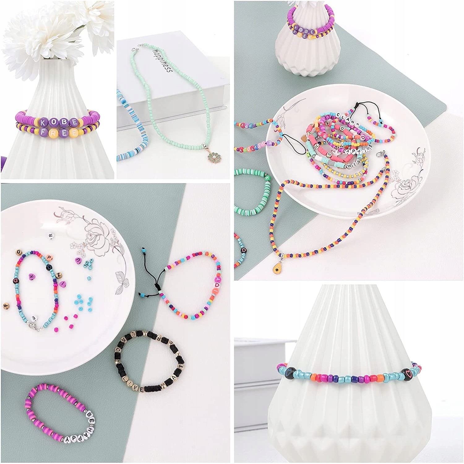 DUŻY ZESTAW KORALIKÓW DO ROBIENIA BRANSOLETEK BIŻUTERII PUDEŁKO 35000szt Rodzaj biżuteria