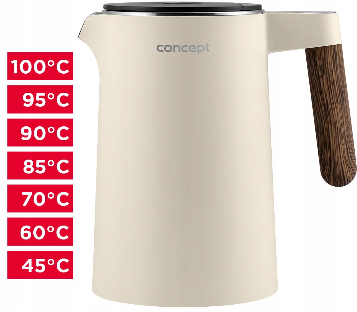 Elektrický varič Concept RK3304 || 2200 W || Regulácia teploty