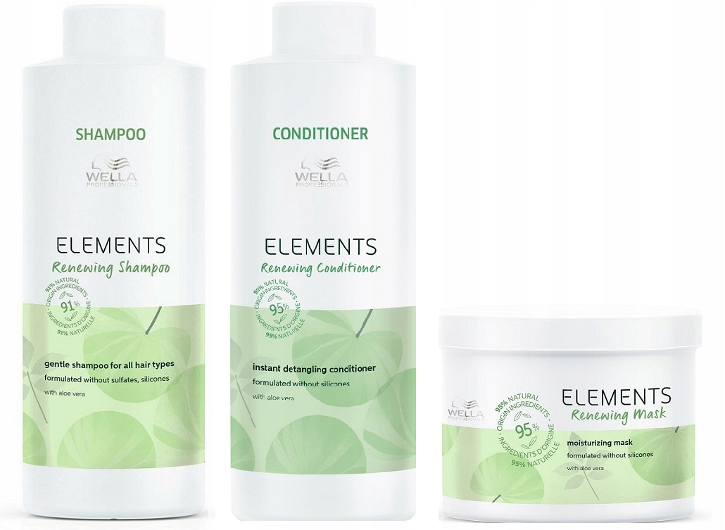 

Wella Elements Renewing Szampon+Odżywka+Maska 2500