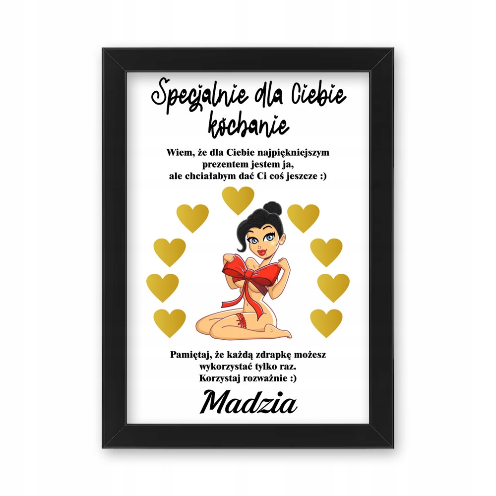 

Dla Chłopaka Walentynki Ramka zdrapki