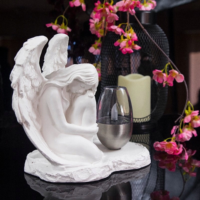 ZNICZ GIPSOWA FIGURKA NAGROBNA LAMPA SOLARNA LED Typ LED