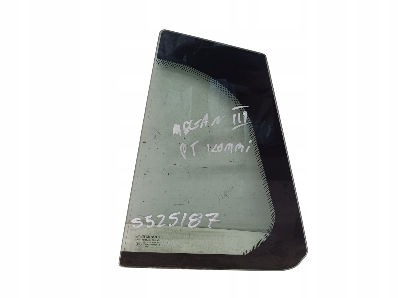 RENAULT MEGANE 3 III KOMBI 09- SZYBA TRÓJKĄTNA DRZWI PRAWY TYŁ 43R000015
