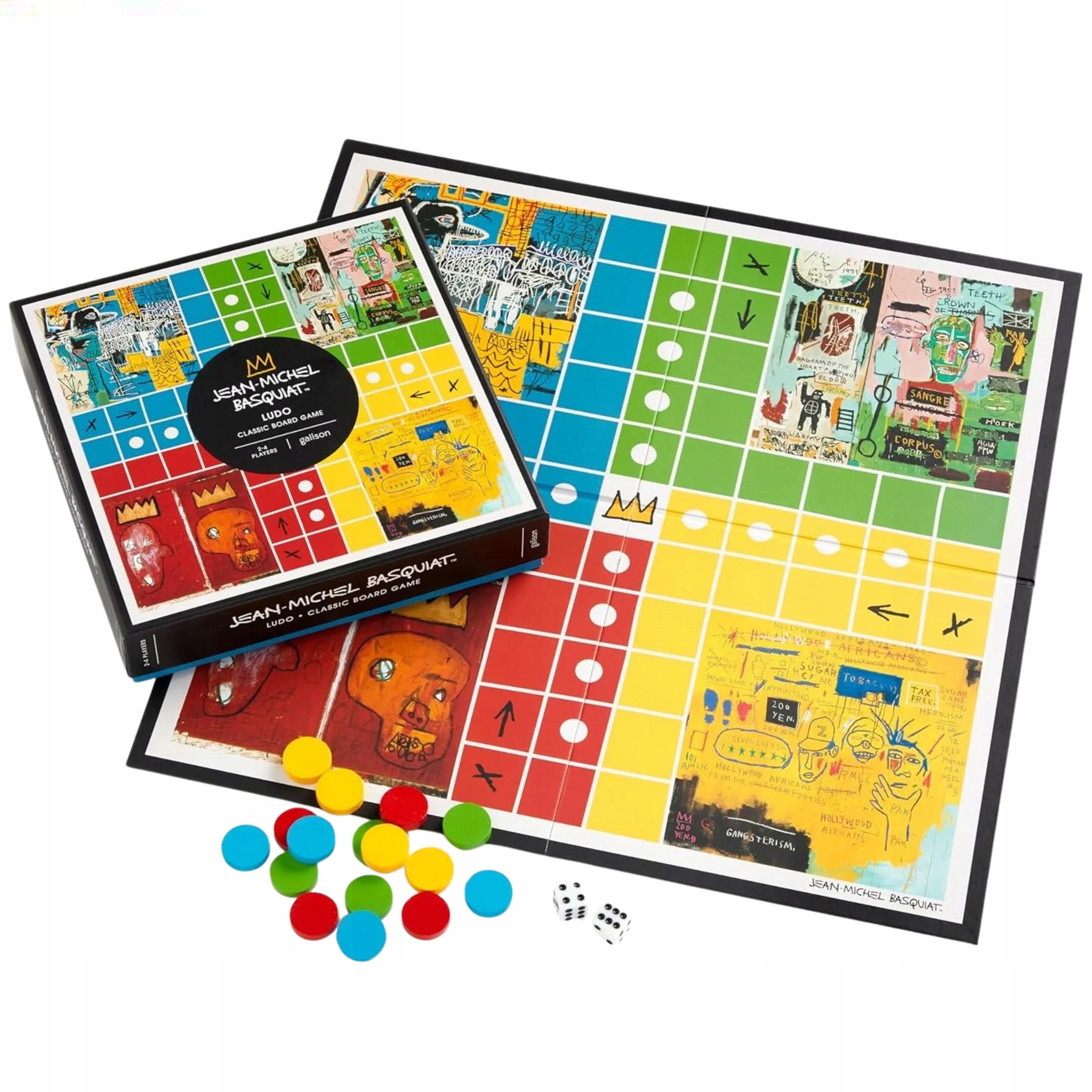 Gra planszowa Chińczyk Galison Jean-Michel Basquiat – Ludo Gra w Chińczyka