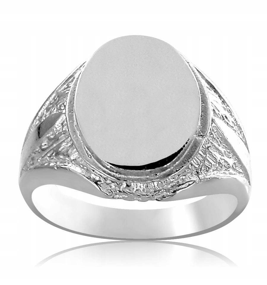 Nádherný Velký Prsten S Ornamenty Ovál 925 Gravírování