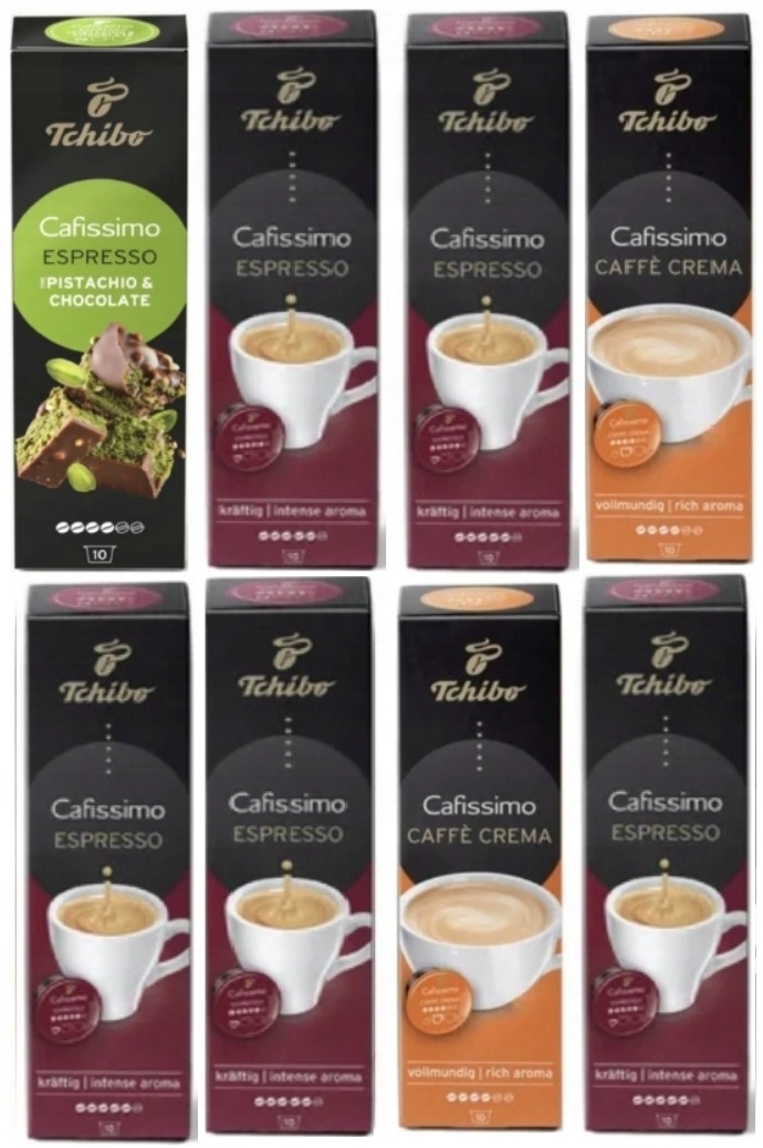 Kawa Kapsułki Zestaw Tchibo Cafissimo 80 kapsułek