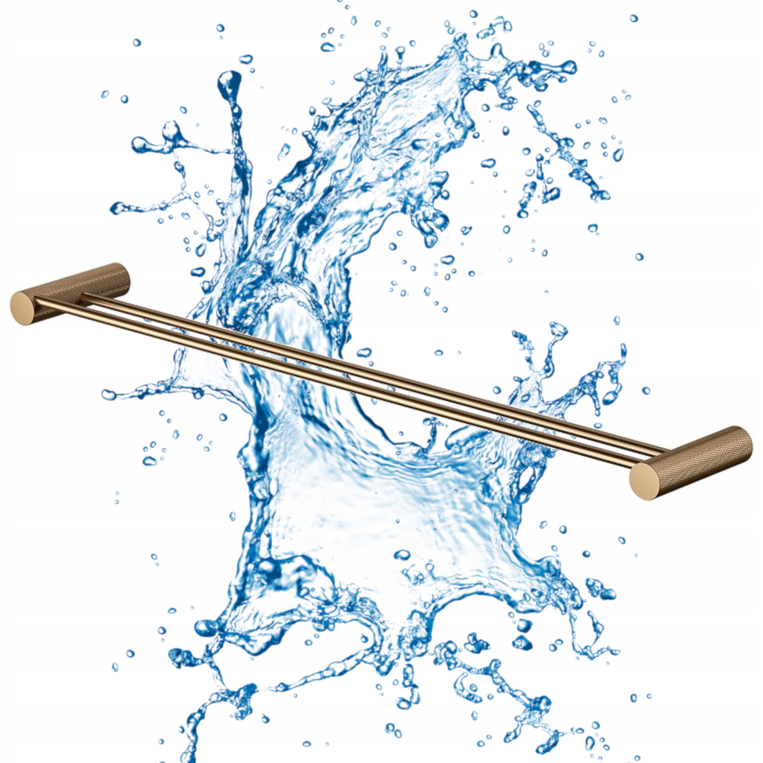 Cersanit Dvojitý věšák na ručník, kartáčovaná měď, 5 minut, montáž