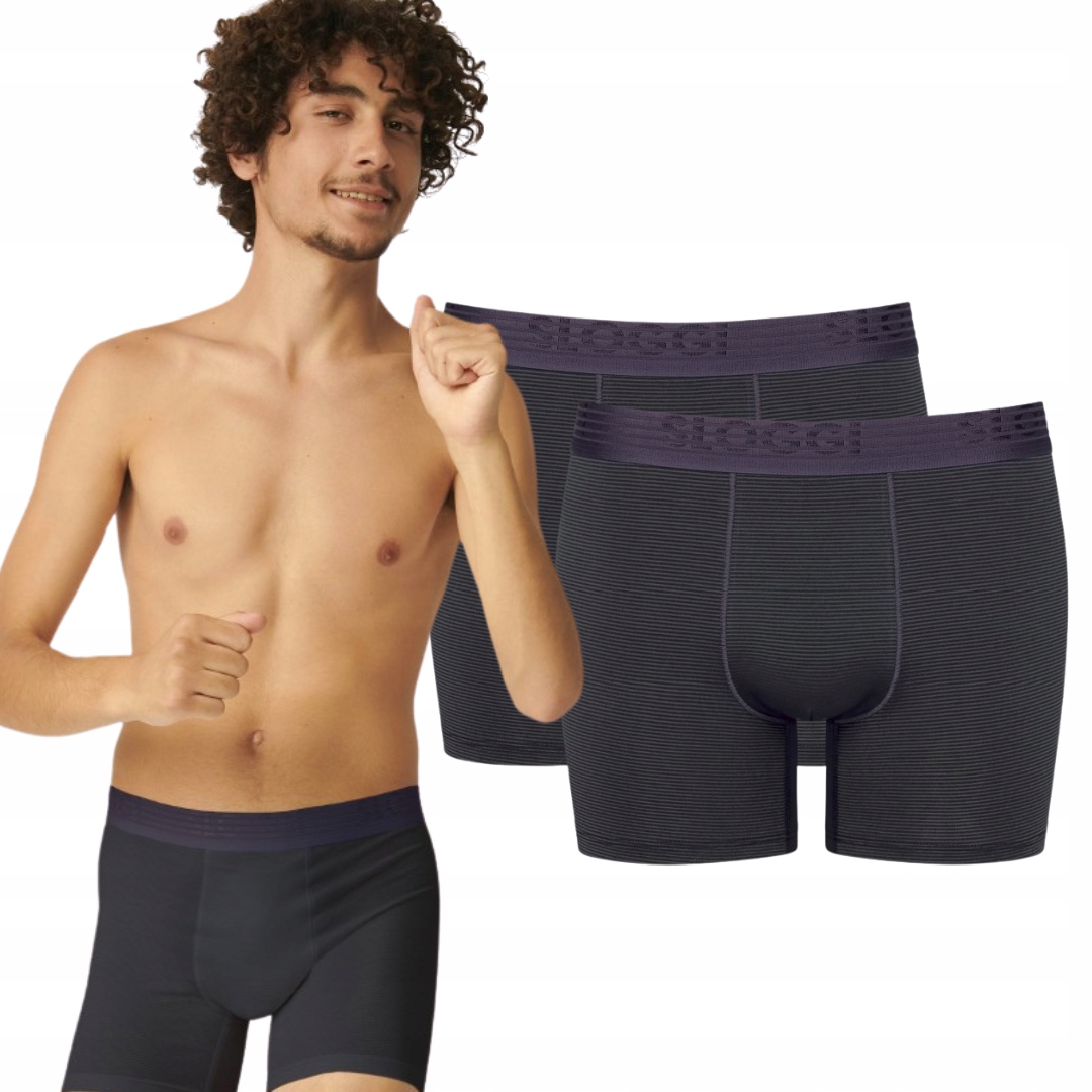 Sloggi Bavlněné Slipy Pánské Dvojbalení boxerek Meni Ever Cool r.M černé