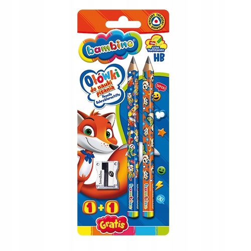 Ołówki do nauki pisania Bambino 2 szt z temperówką