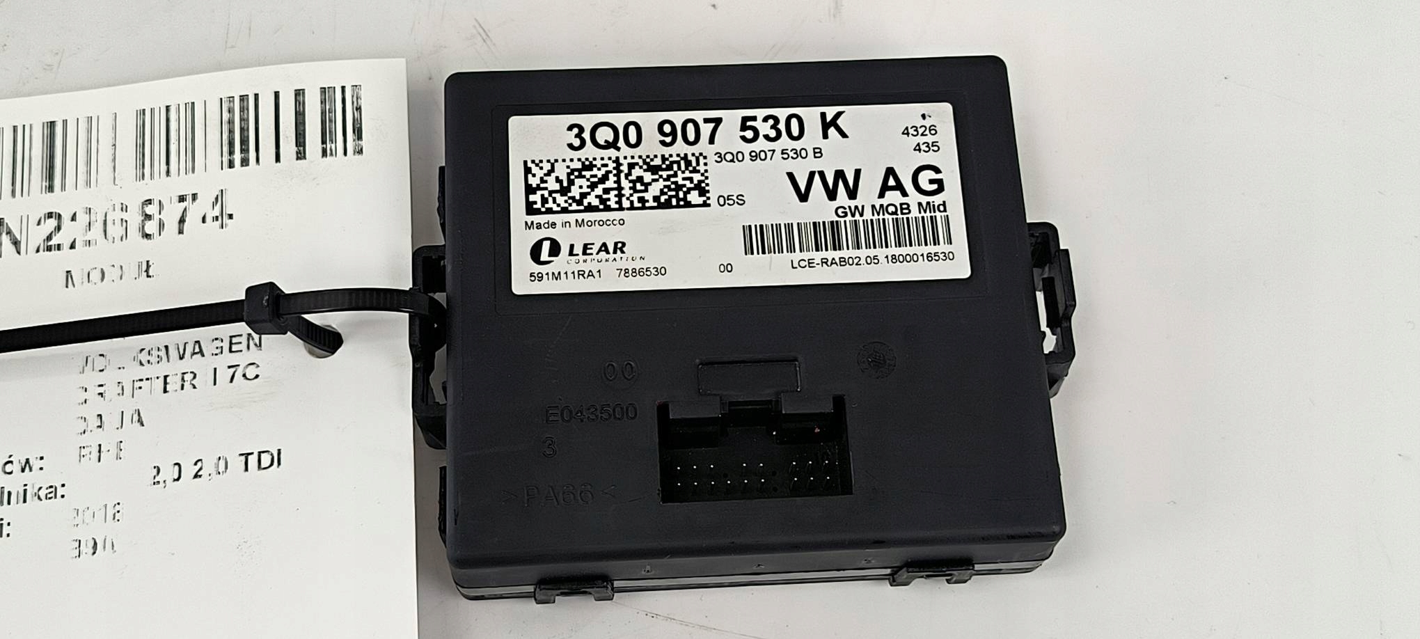 module ADBLUE 3Q0907530K VOLKSWAGEN CRAFTER II 7C