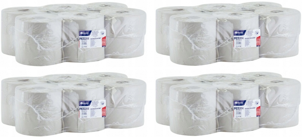 

Papier toaletowy Merida szary śr19cm dł180m 48 szt