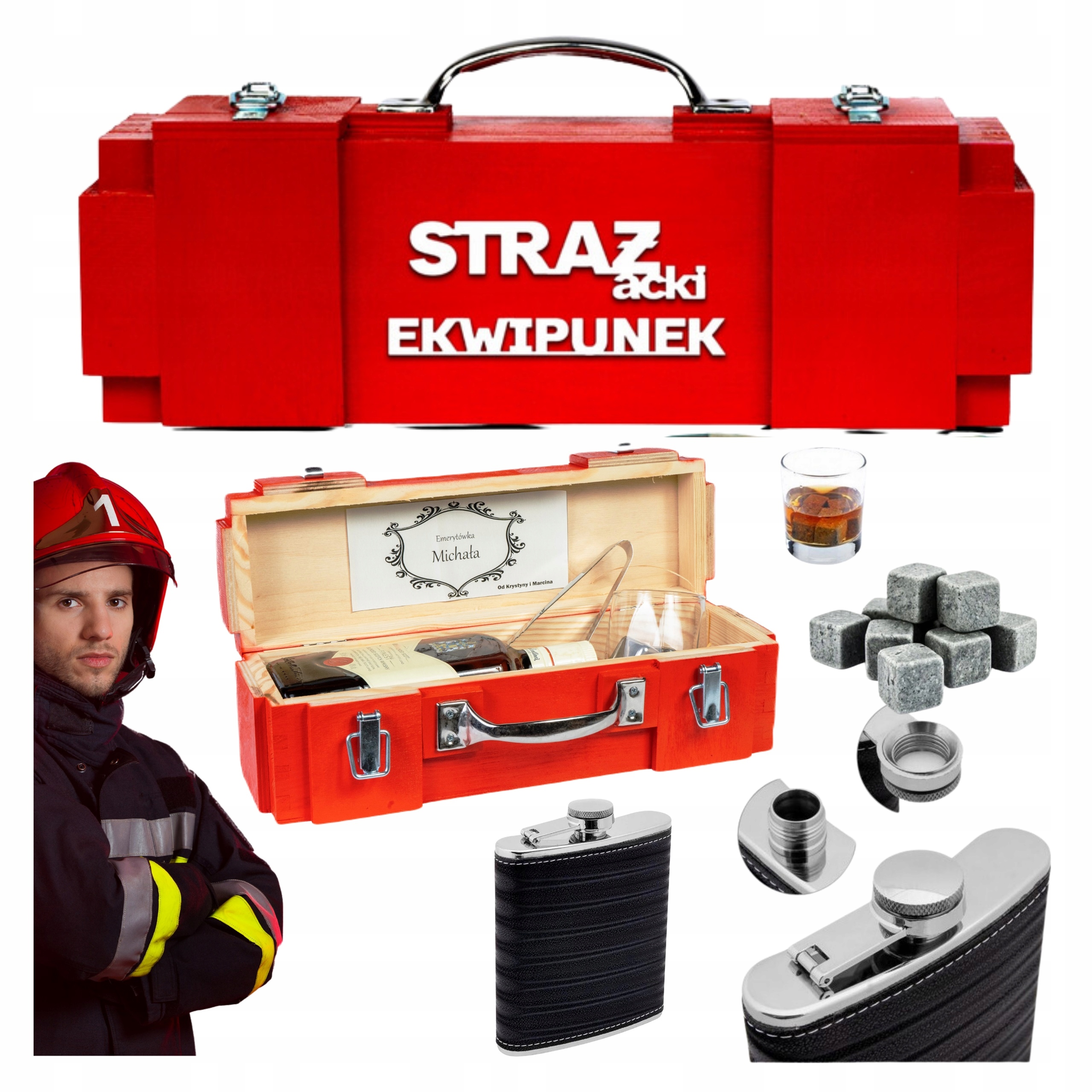 Krabička Na Alkohol K 30 50 60. Narozeninám pro Hasiče důchodce Dárek