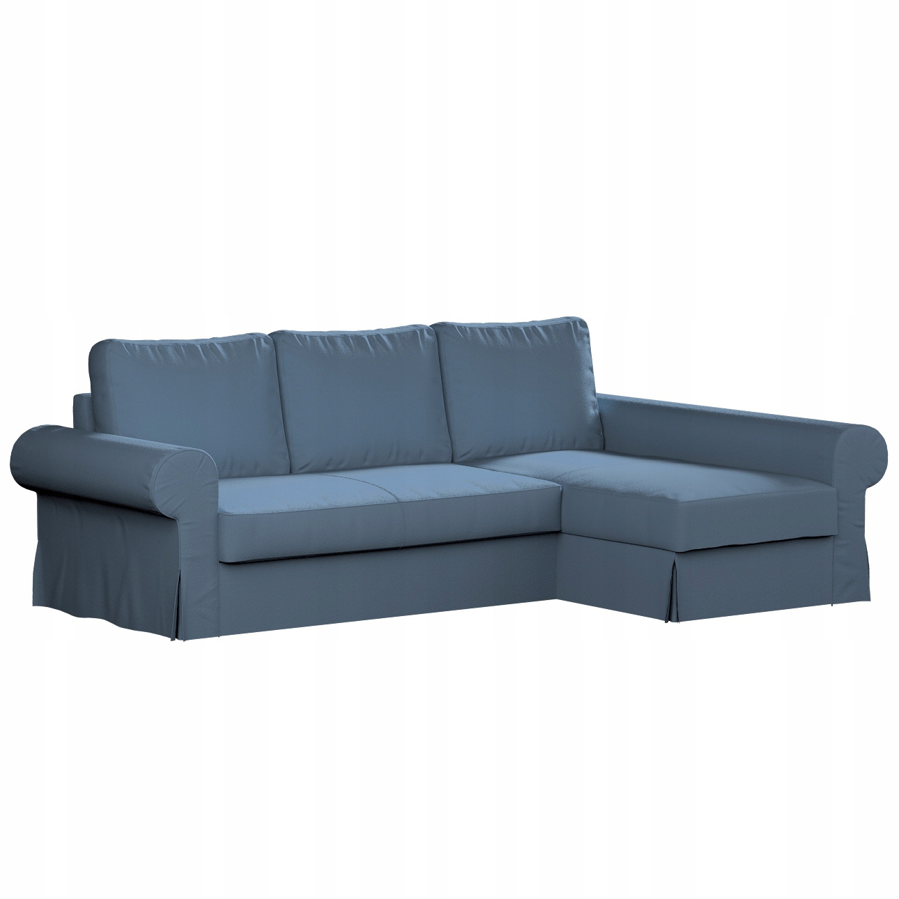 Potah na rozkládací pohovku Backabro s lehátkem Ikea, modrá bukla