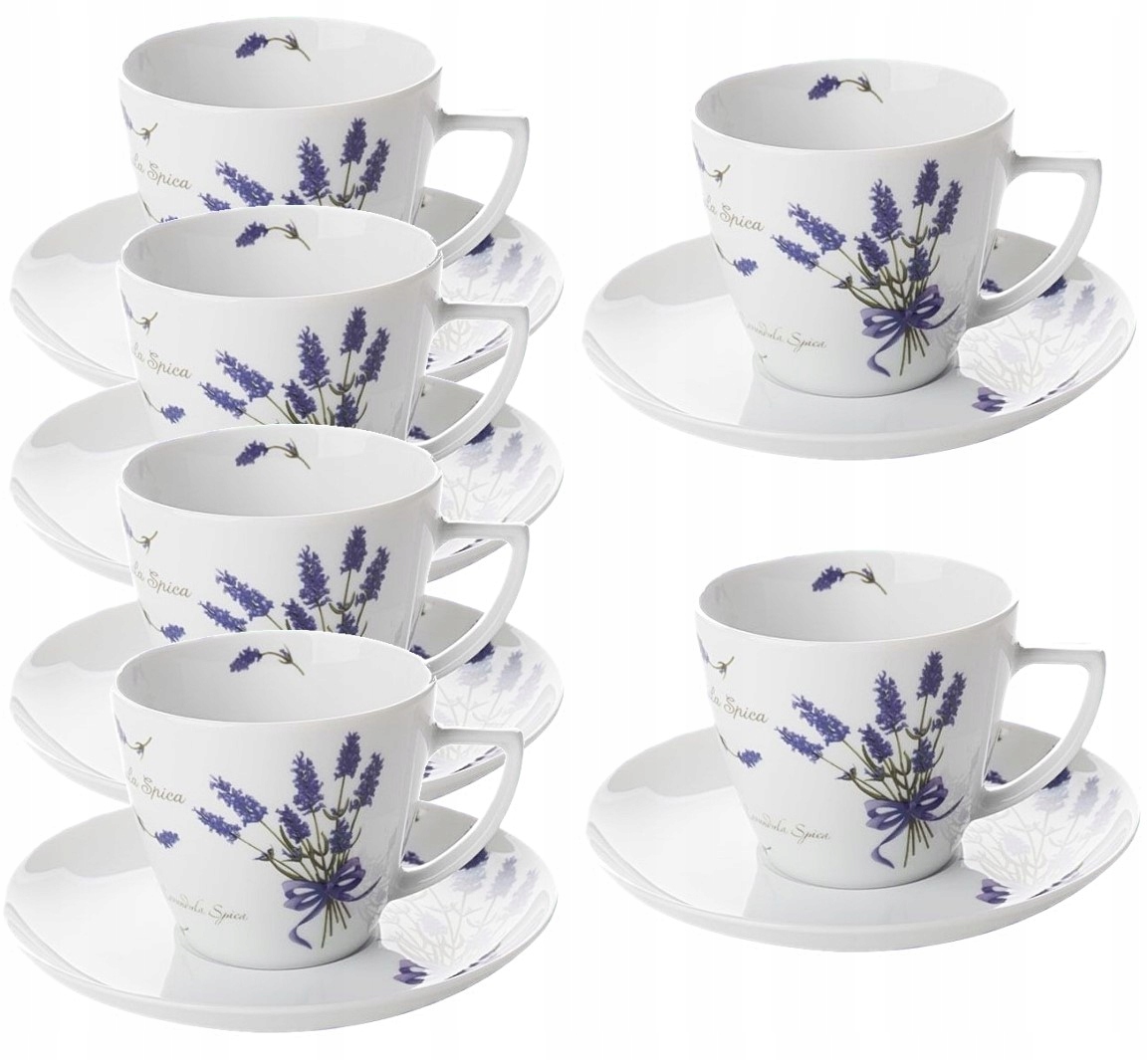 

Lubiana Zestaw 6 x Filiżanka 350ml Spodek Lawenda