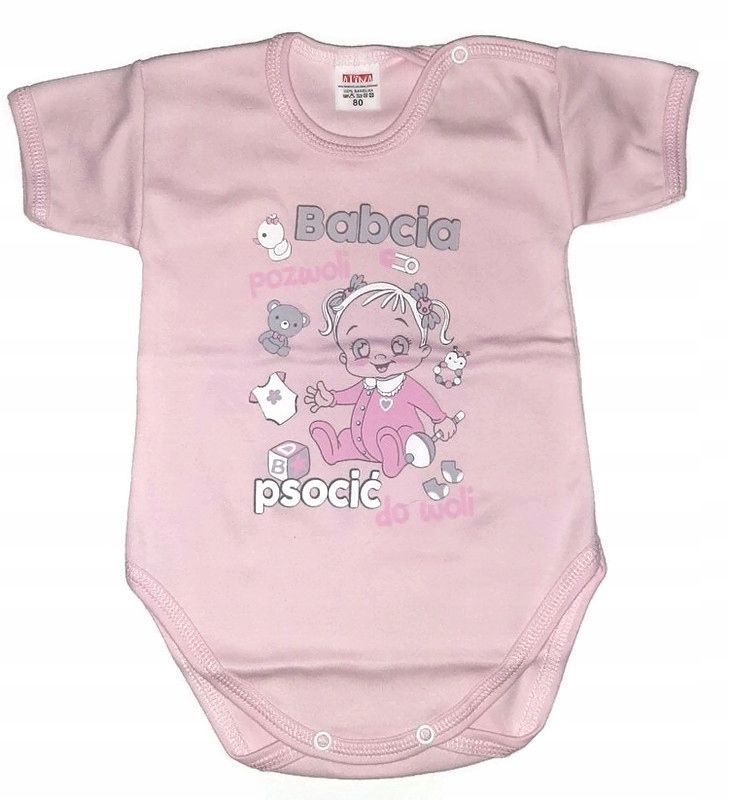 BODY KRÓTKI RĘKAW! Śmieszne napisy! Rozm. 80 Marka Inna marka