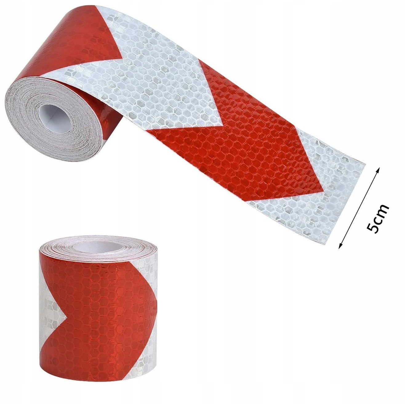 TAŚMA OSTRZEGAWCZA ODBLASKOWA CZERWONO BIAŁA 25m Numer katalogowy producenta ADDA