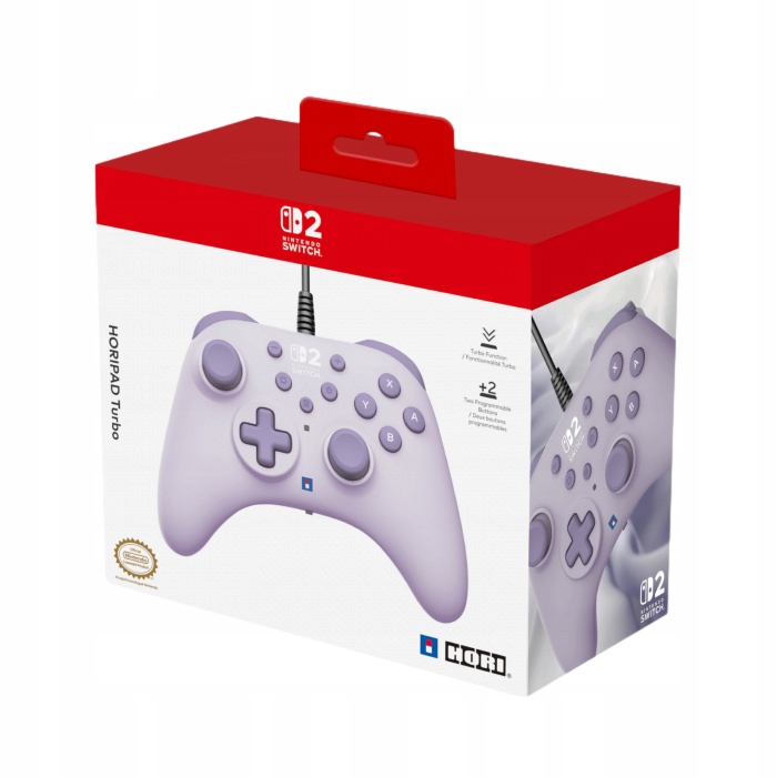 Hori SWITCH2 Drátový ovladač Turbo Lavender