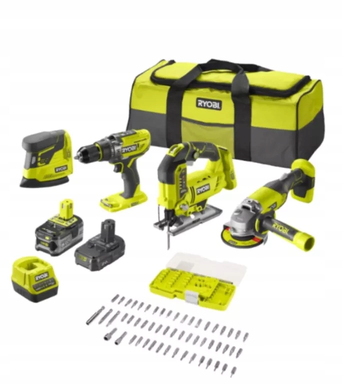 Zestaw Elektronarzędzi Kombiwar 18V 2,0/5,0AH Li-ion Ryobi R18CK4F-252S