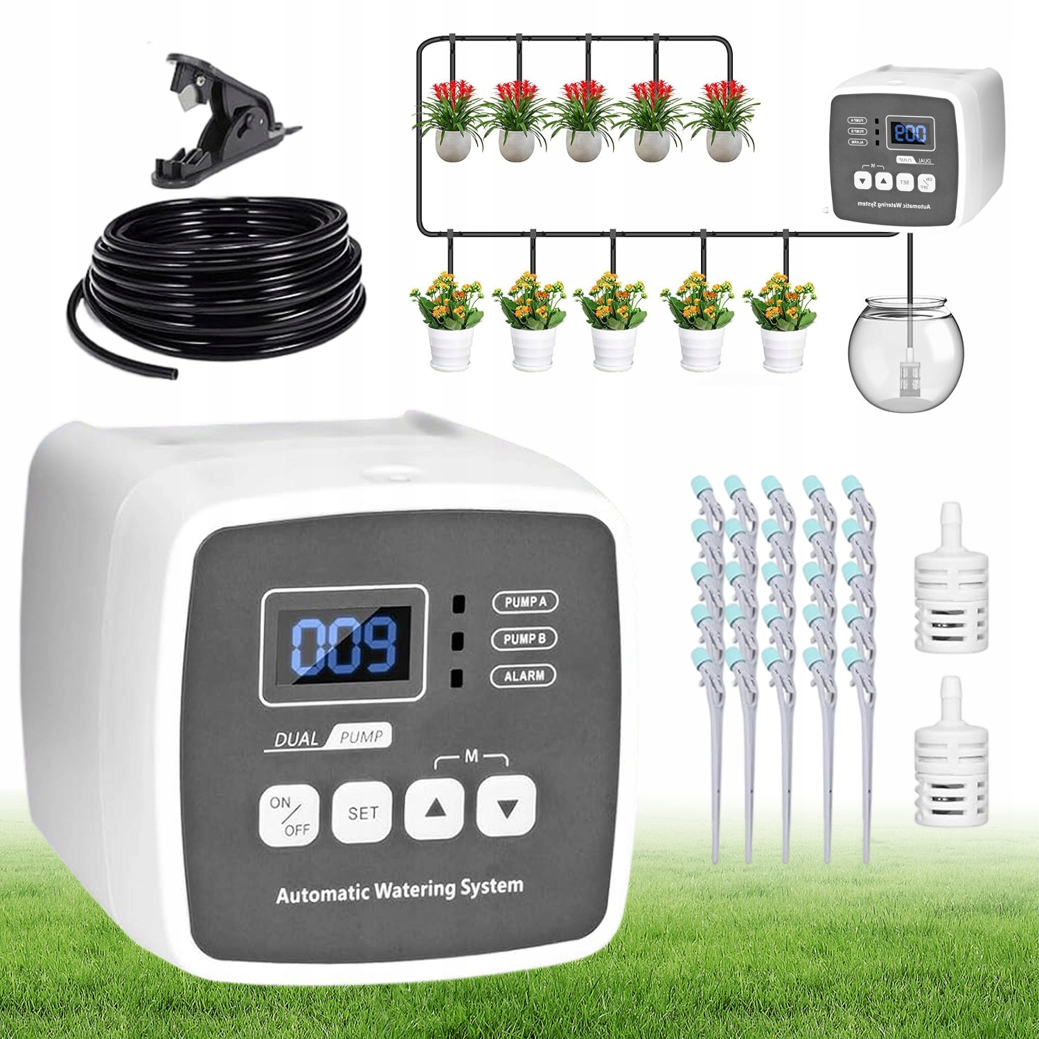 Automatický Dvojitý Zavlažovací Systém S 20 Kapkami Usb Nebo 4AA Bateriemi