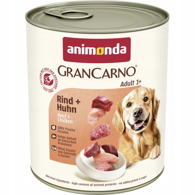 Krmivo pro psy Animonda GranCarno Adult Hovězí a drůbeží 24 x 400 g
