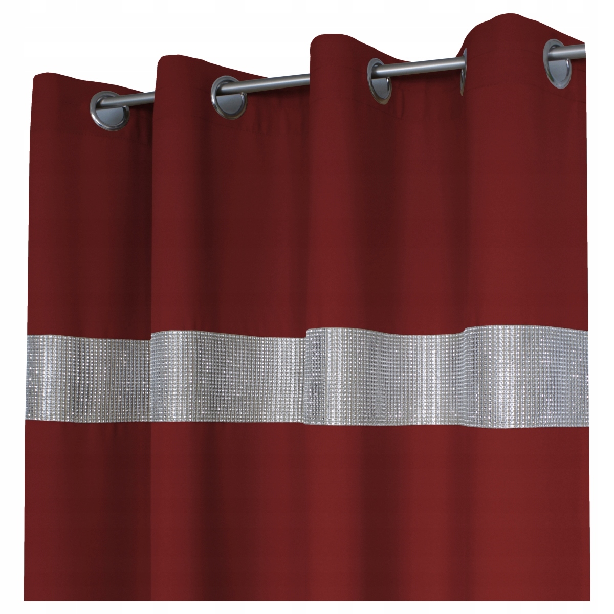 

Zasłona Cyrkonie Przelotki 145x250 wys. Bordowy