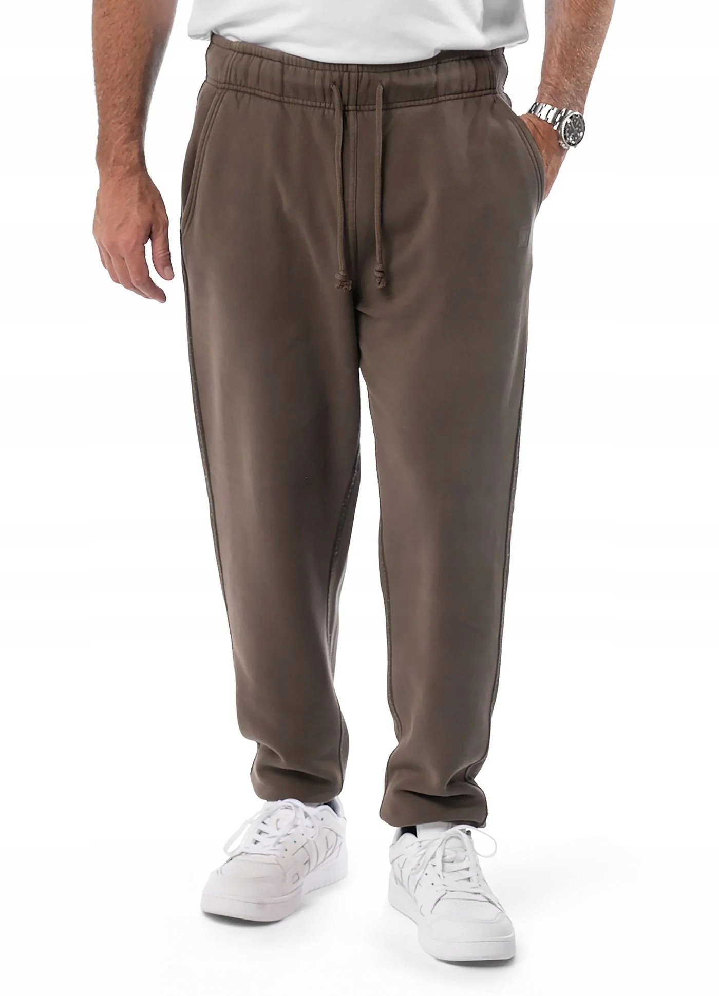 Pánské teplákové kalhoty Pit Bull Small Logo Hd Taupe Sportovní M