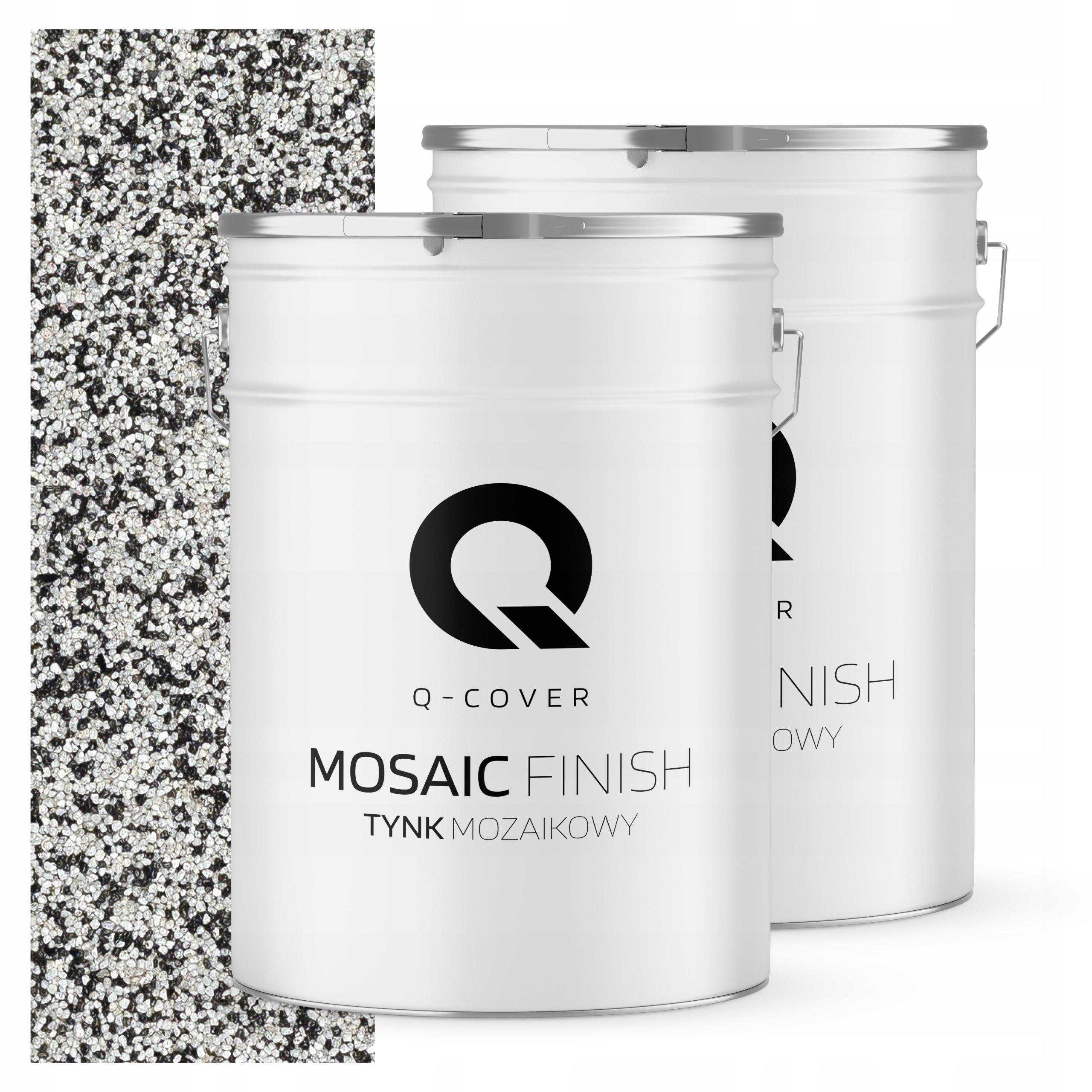 Mozaiková pryskyřičná omítka 25 kg vnitřní Bílo-černá s černou slídou M24