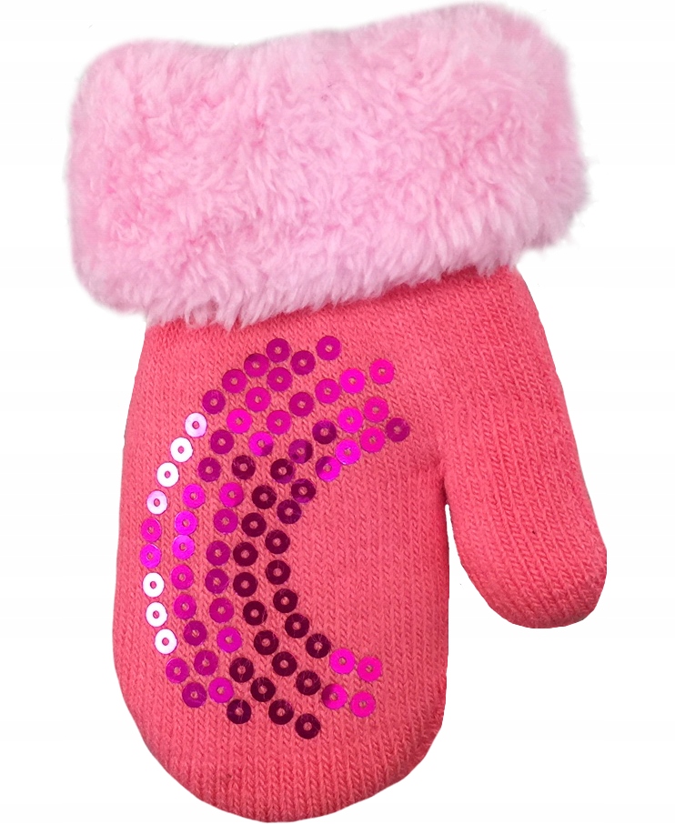 

Rękawiczki jednopalczaste z futerkiem 16 cm cekiny
