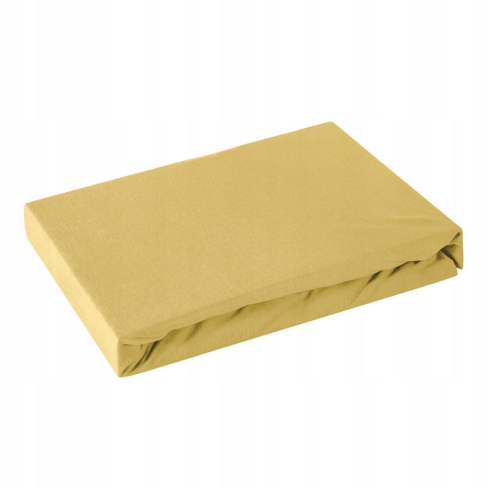 Prostěradlo jersey s gumičkou 240x220 hořčicové na vysokou matrace 30 cm