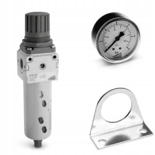 Filtro-reduktor tlaku vzduchu G1/2 0.5 ÷ 10 sada manometr držák