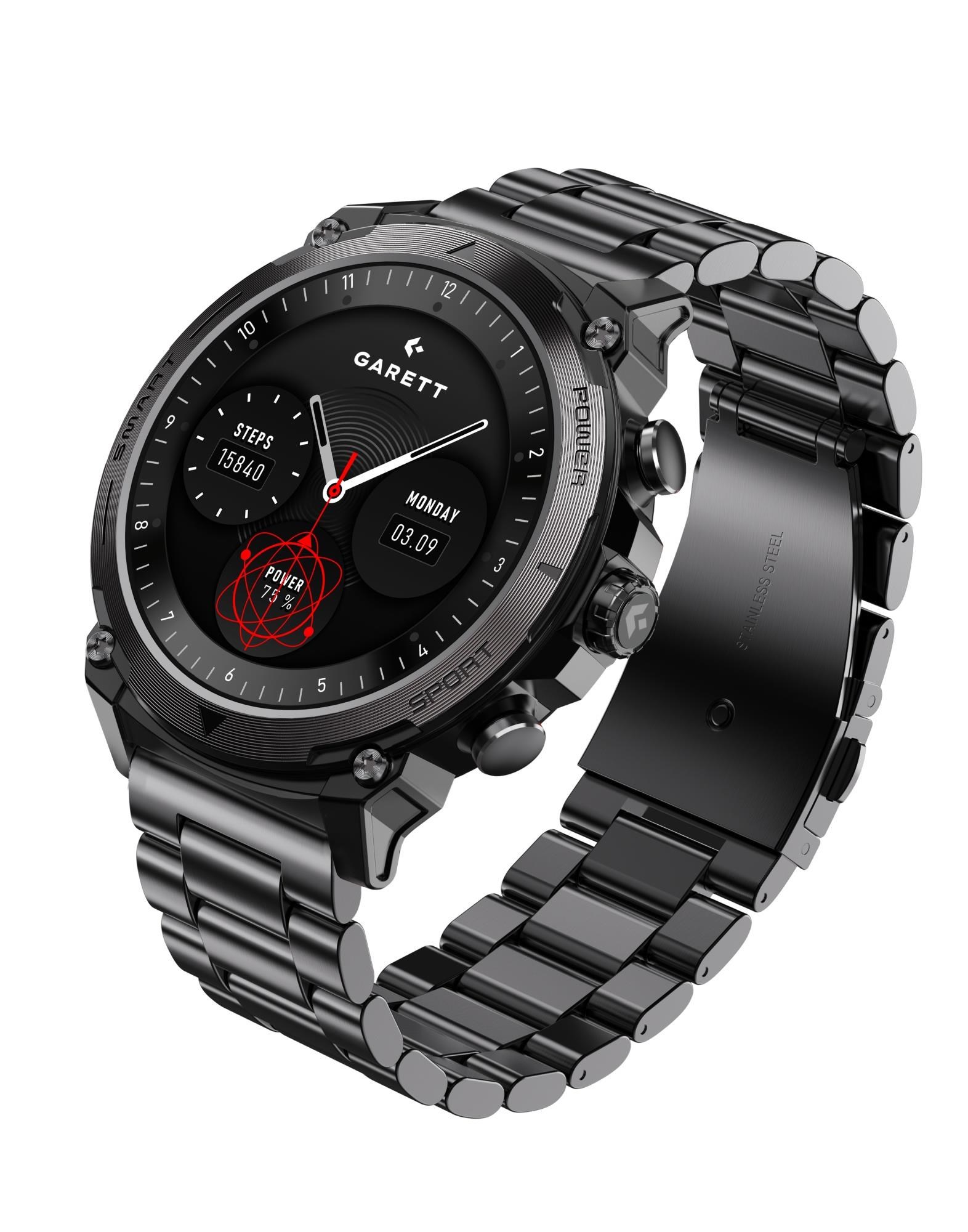 Garett Smartwatch Atom Black Steel Atom_blk_stl