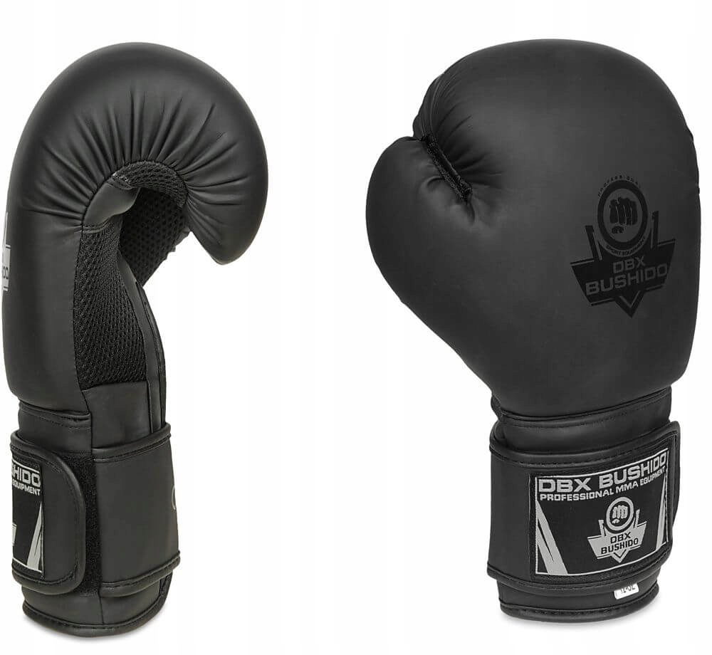 RĘKAWICE BOKSERSKIE SPARINGOWE CZARNE MATOWE DBX BUSHIDO BLACK MASTER 16 OZ Model B-2v12