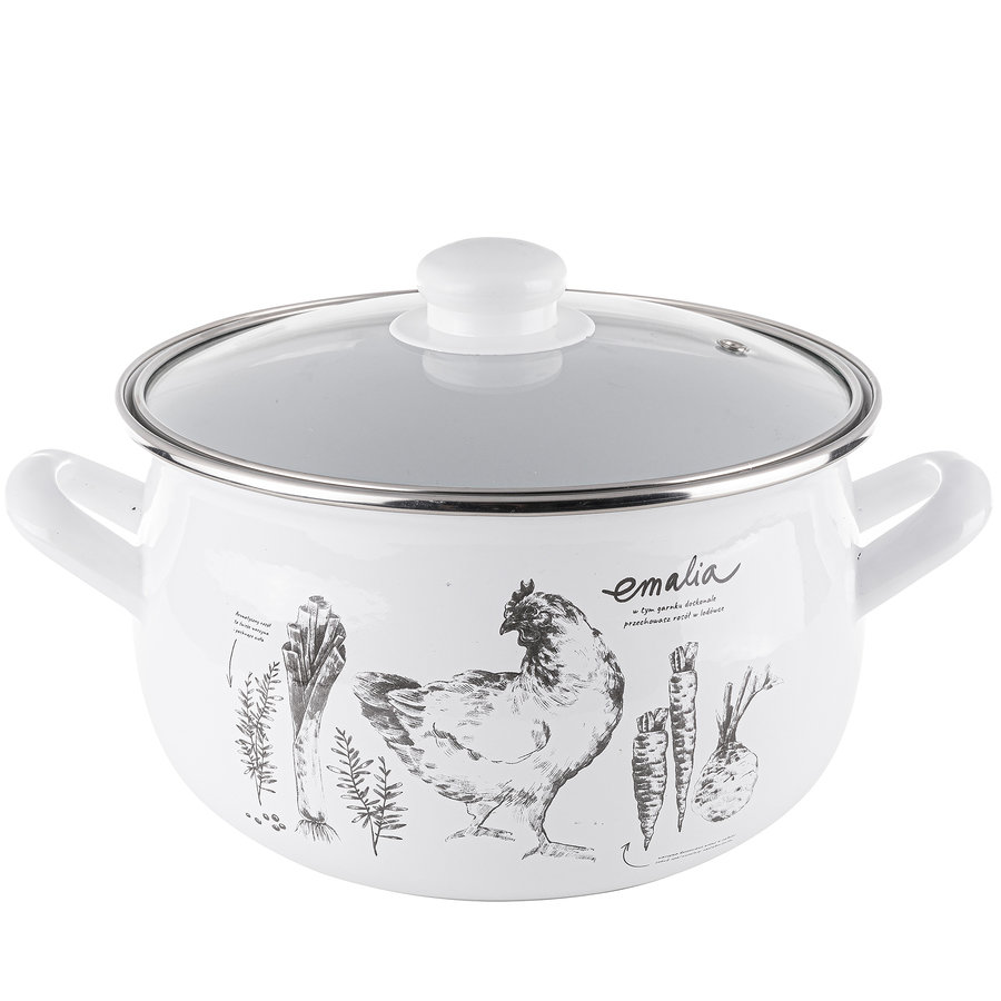 

Garnek Emaliowany Z Pokrywką 16 CM 1,9 L