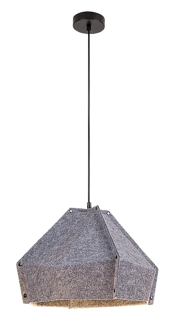 Závěsná lampa Rabalux Lomiro plst popelavá 1xE27 40W do obývacího pokoje