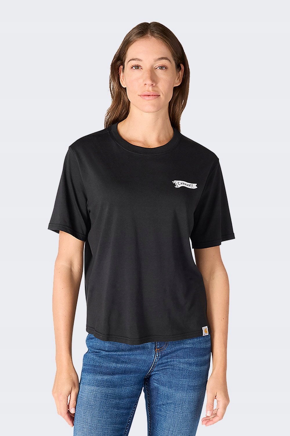 Tričko Carhartt Tencel Pennant Flag Black