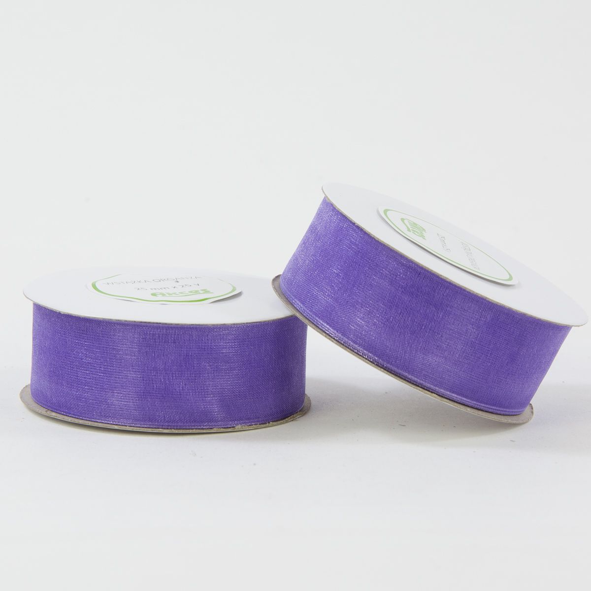 

tasiemka wstążka szyfonowa organza fioletowa 25mm