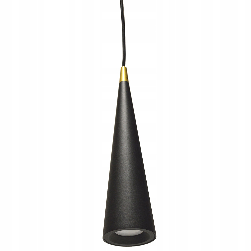 Lampa Wisząca pojedynczy Zwis Punktowa na żarówkę Led GU10 Czarny Złoty