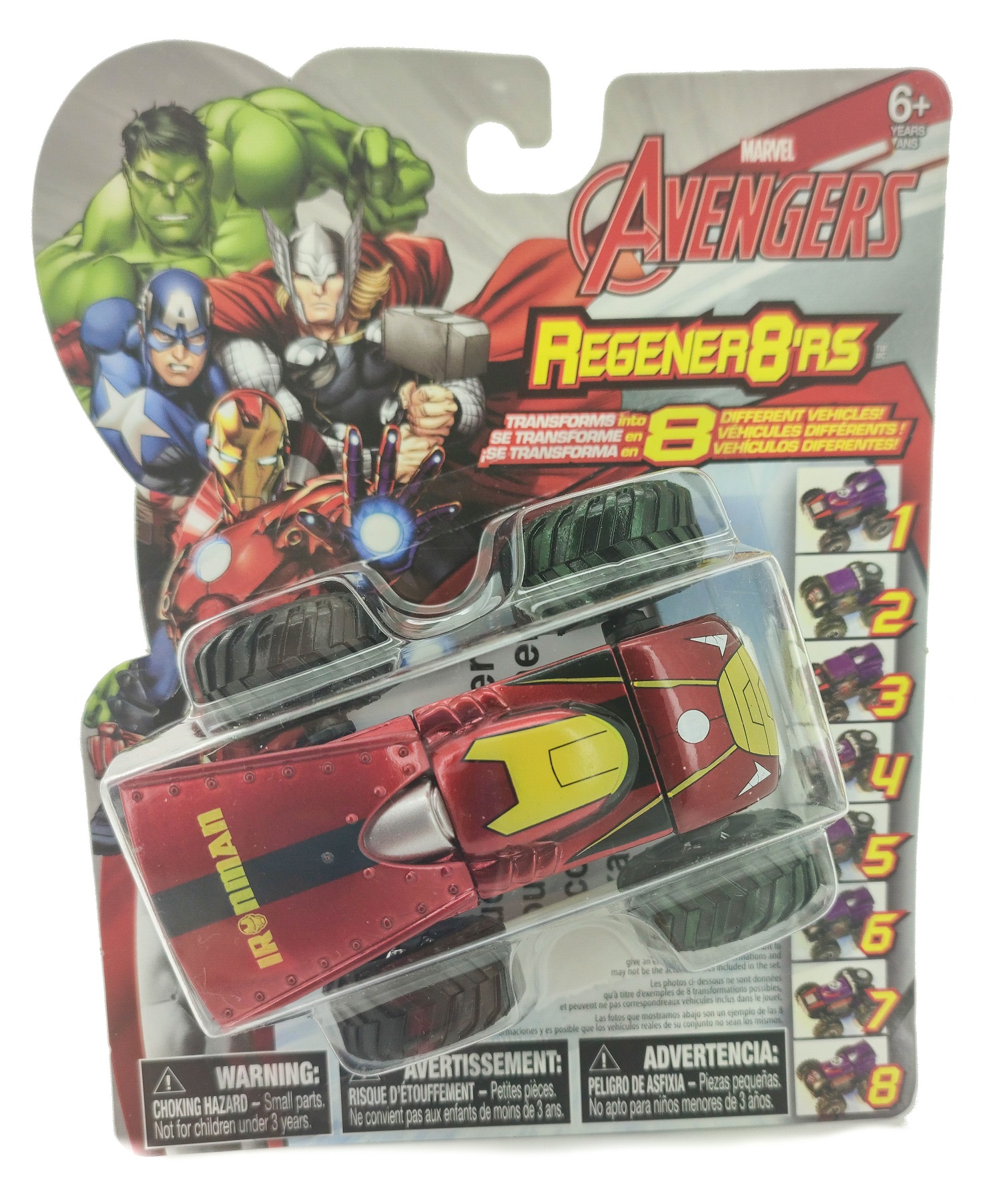 IRON MAN TRANSFORMUJĄCE AUTO MARVEL AVENGERS Materiał Karton Metal Plastik