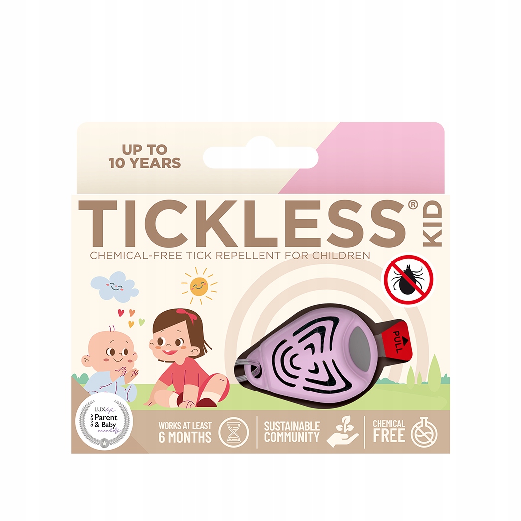 TickLess Kid Účinná Ochrana Dětí před klíšťaty proti klíšťatům Růžová