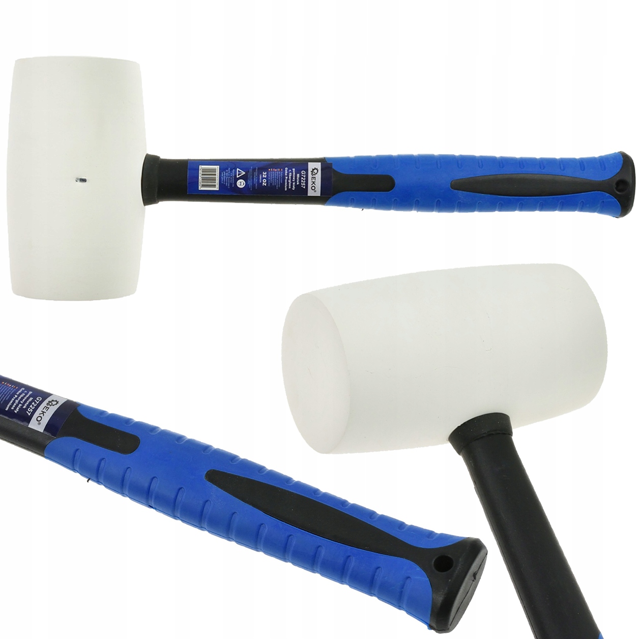 

Młotek Gumowy 1100g Biały Fiberglass Geko Premium