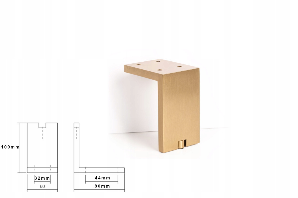 Nábytková noha Viefe 6005 Fonda 10 cm tmavá mosaz