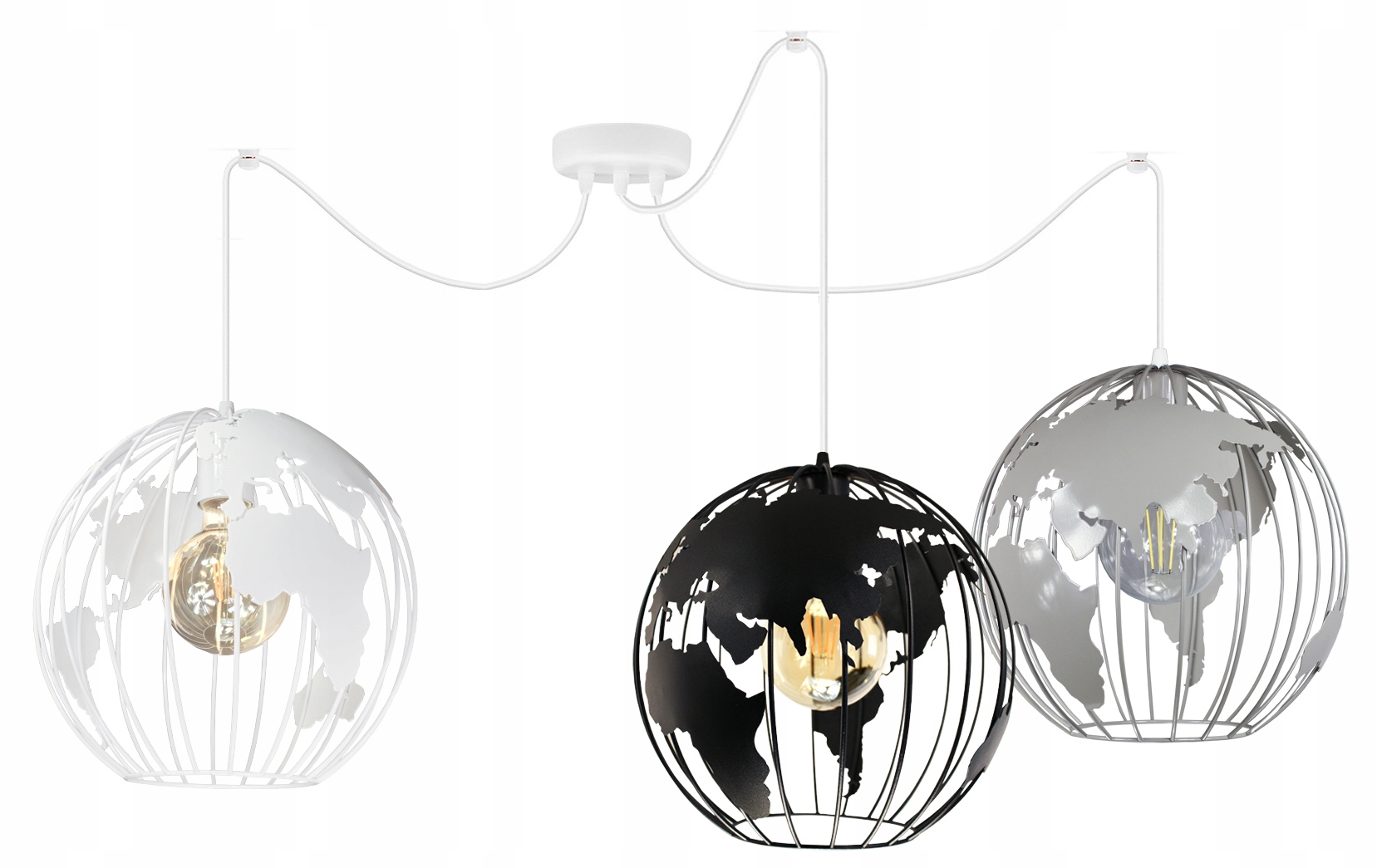 Závěsné stropní svítidlo lustr Globus 3 loftová stropní lampa do obývacího pokoje Led