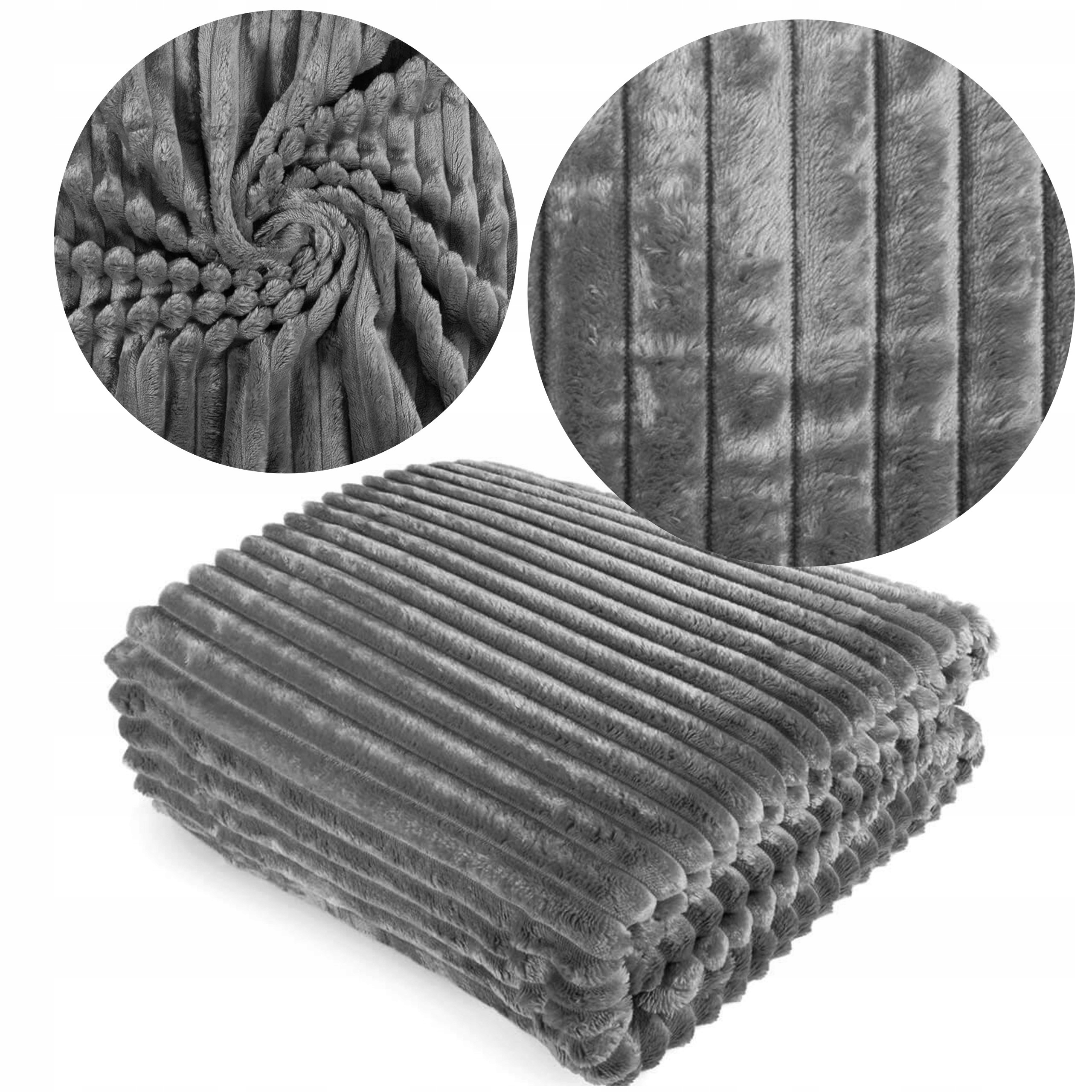 Tlustý extrudovaný Koc 200x220 pléd přehoz měkké mikrovlákno na pohovku postel