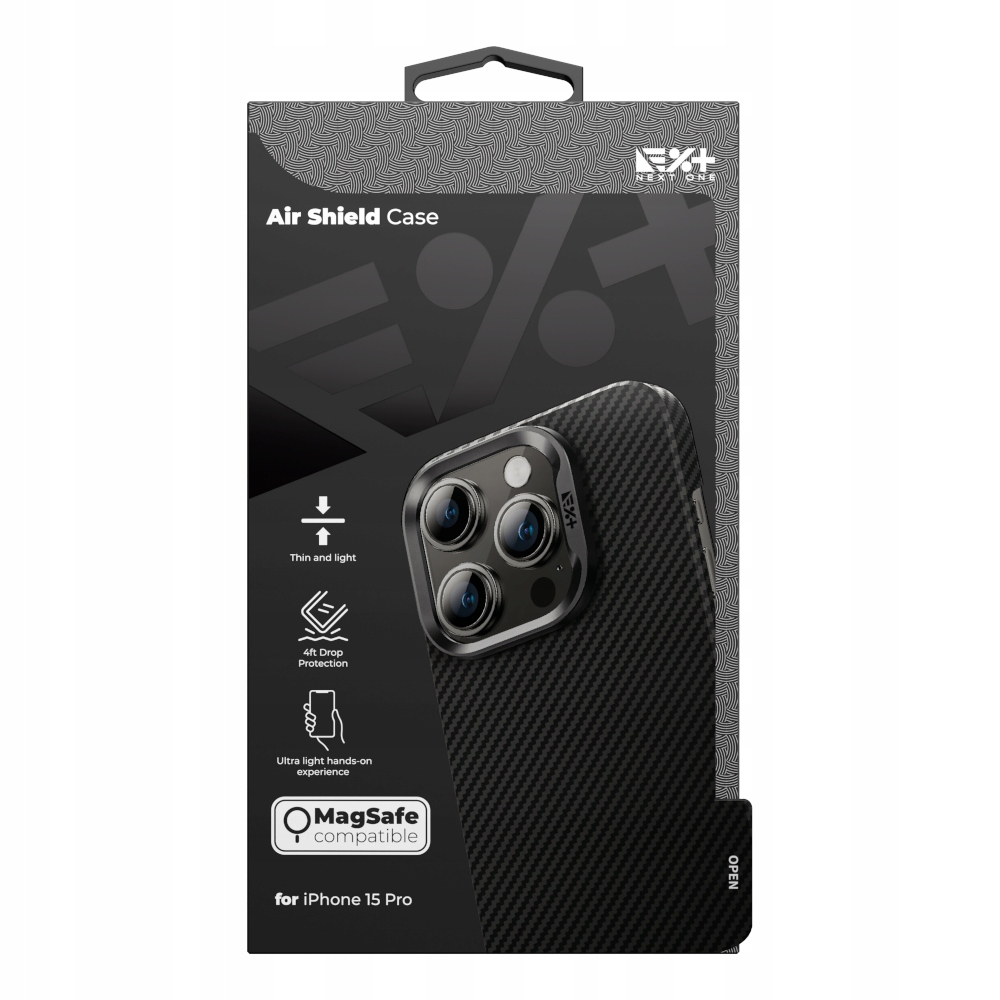 Pouzdro Next One AirShield MagSafe Carbon pro iPhone 15 Pro