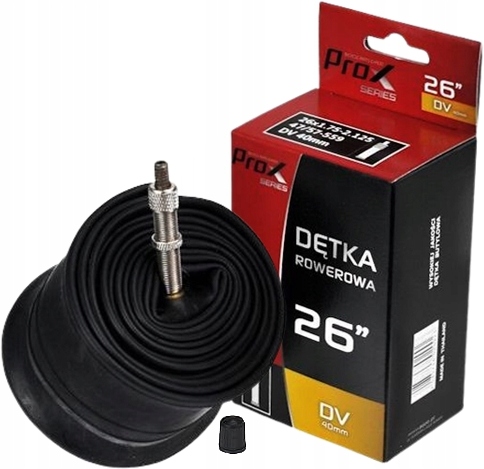 

Dętka 26 x 1,75/1,95/2,125 DV 40mm Rowerowy Prox