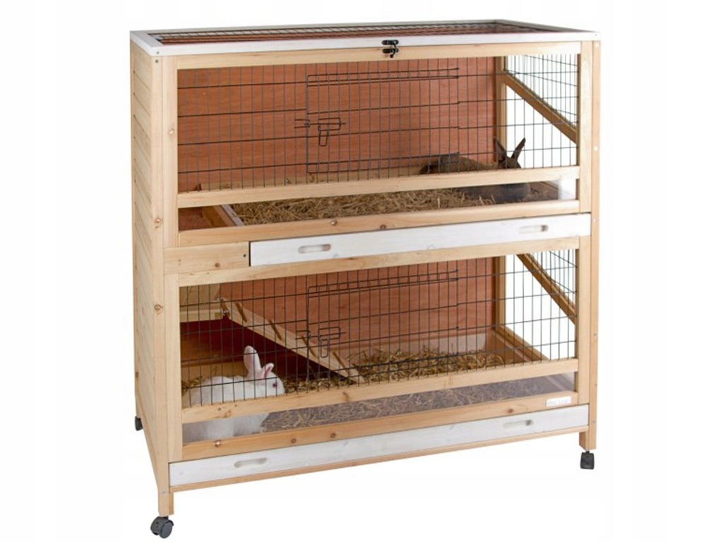 Levně Klec pro králíky a hlodavce Kerbl 81703 Indoor Deluxe dvoupatrová