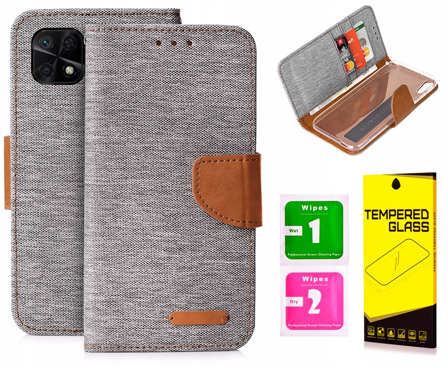 

Etui Portfel Canvas Do Poco C40 Szkło