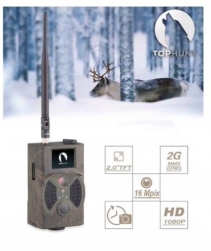 KAMERA LEŚNA FOTOPUŁAPKA HC300M FULL HD1080p SIM Rozdzielczość 16 Mpx