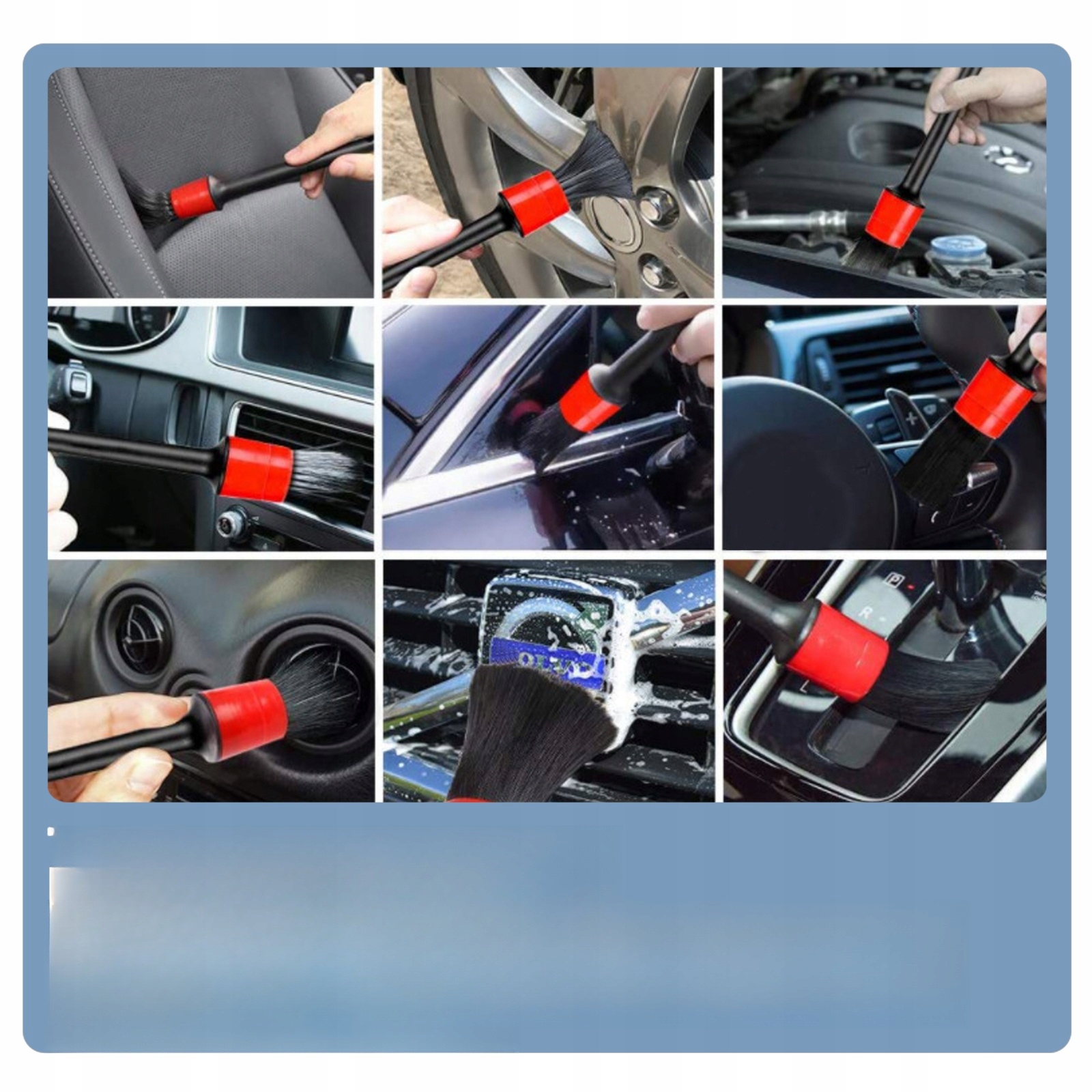 4 ZESTAWY ZESTAW PĘDZELÓW PROFESJONALNY SAMOCHÓD Producent Inny