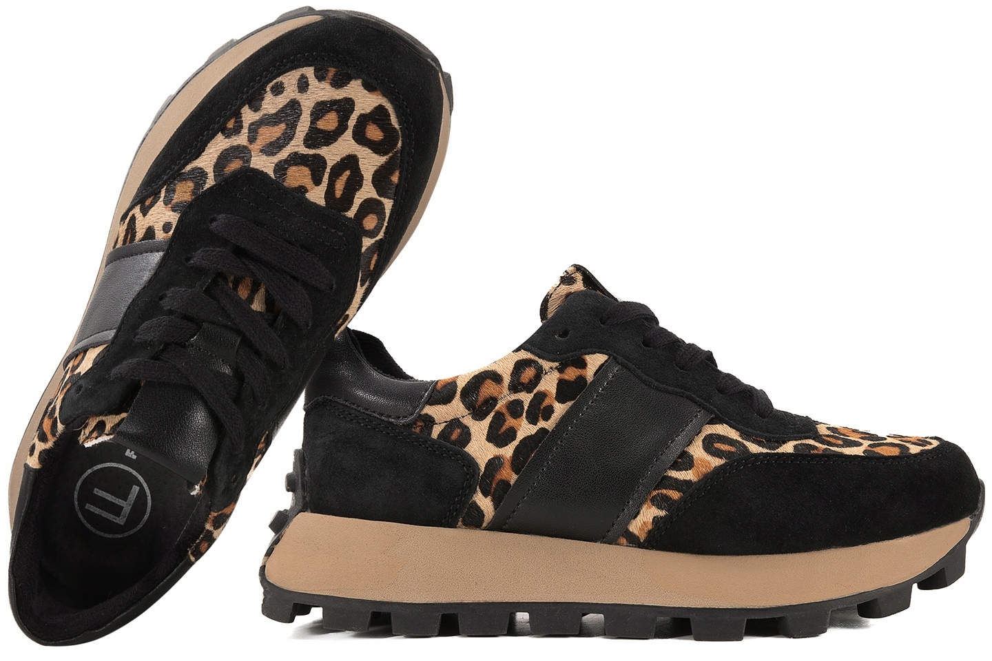 Filippo DP7112 Dámské Polobotky Tenisky Na Platformě, Kožené, černé 41 C